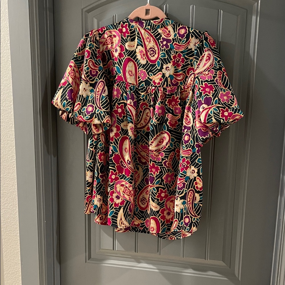 Entro Multicolor Paisley Blouse - Picture 7 of 7